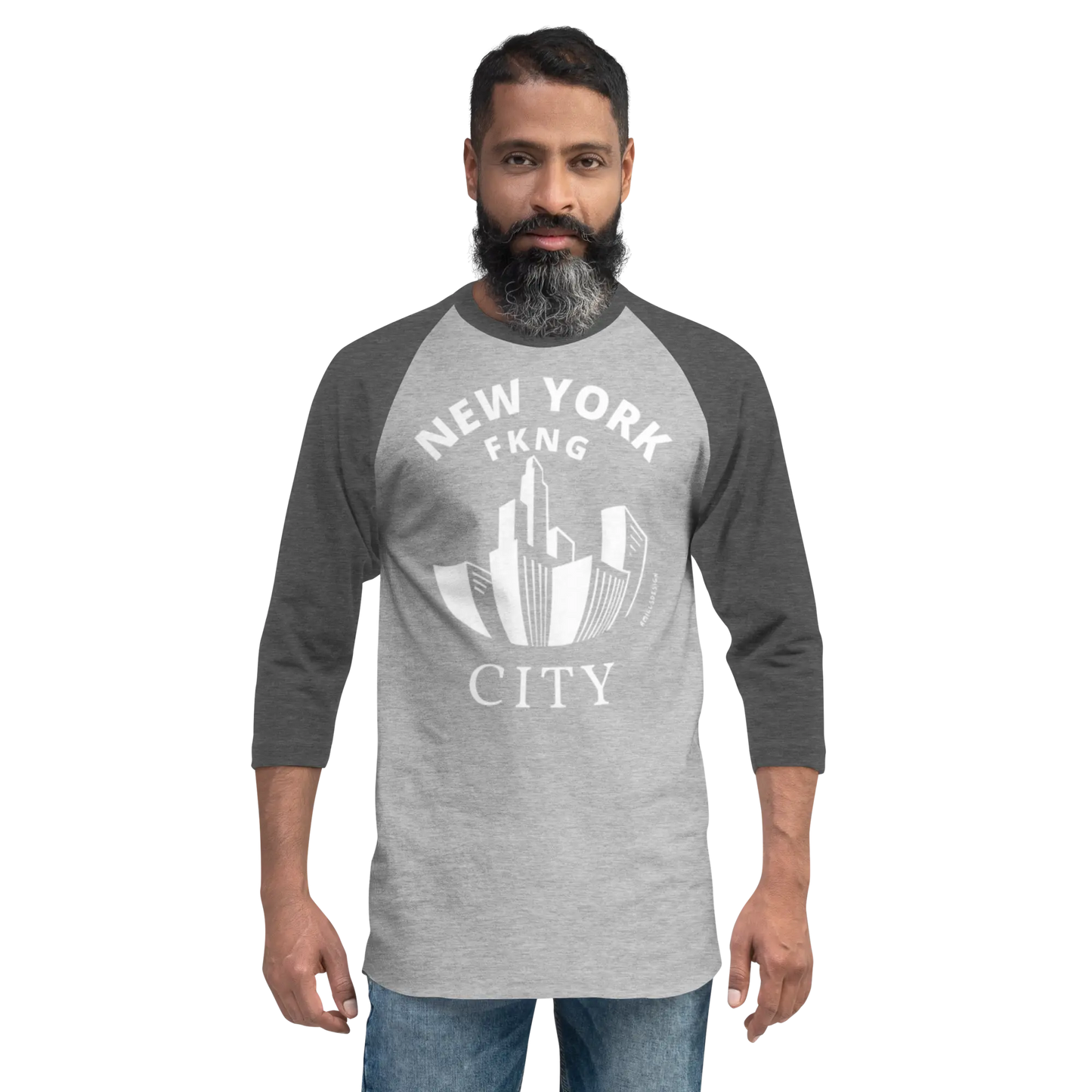 3/4 Sleeve Raglan Shirt – New York Hustle, Everyday Muscle 🗽⚾ A MILLS DESIGN