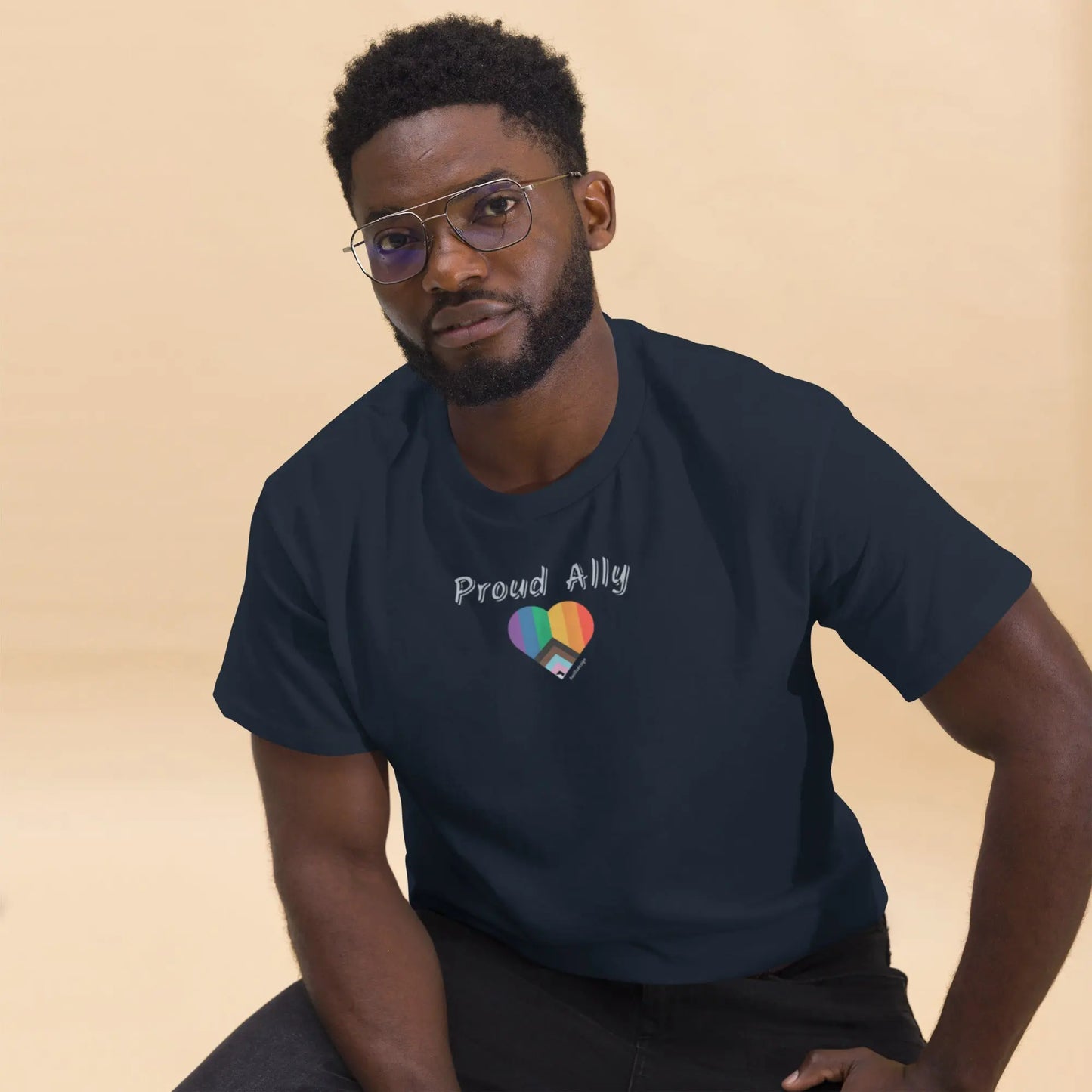 Proud Ally with PRIDE classic tee A MILLS DESIGN