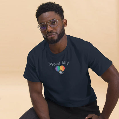 Proud Ally with PRIDE classic tee A MILLS DESIGN