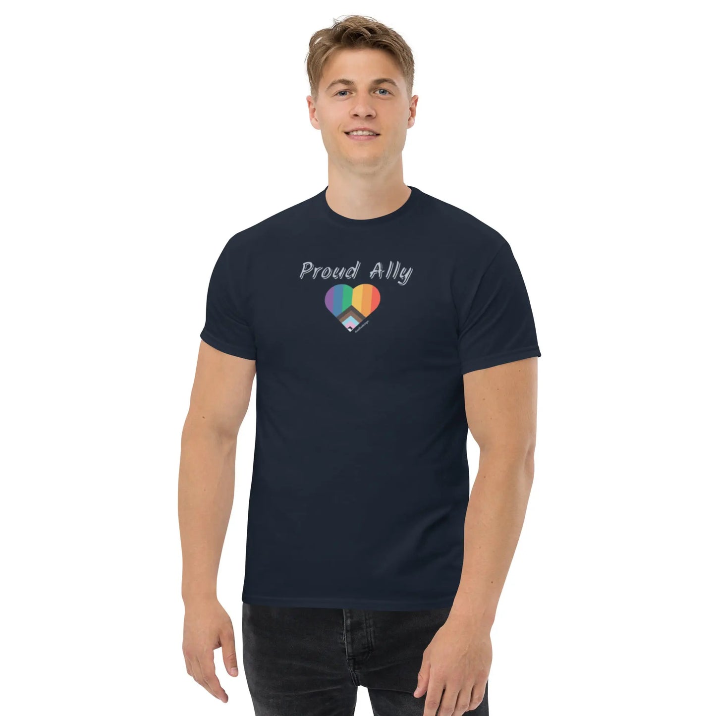 Proud Ally with PRIDE classic tee A MILLS DESIGN