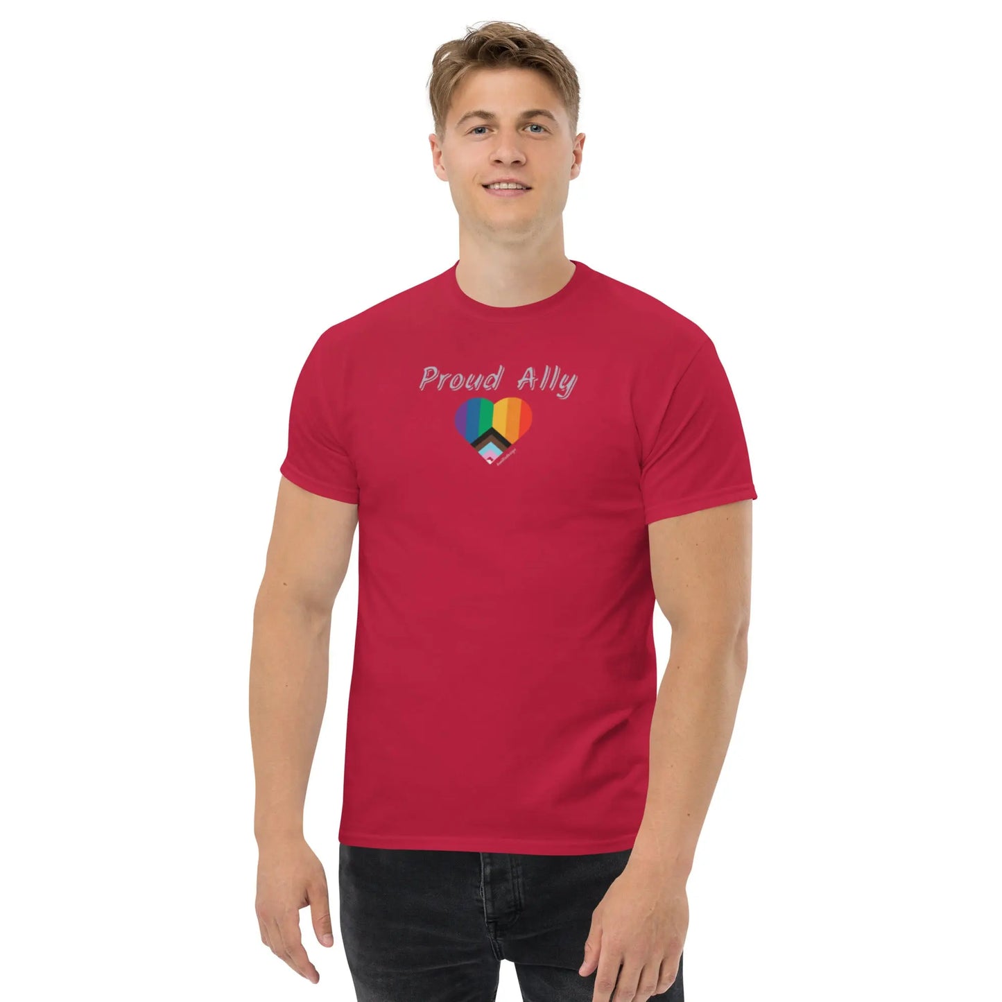 Proud Ally with PRIDE classic tee A MILLS DESIGN