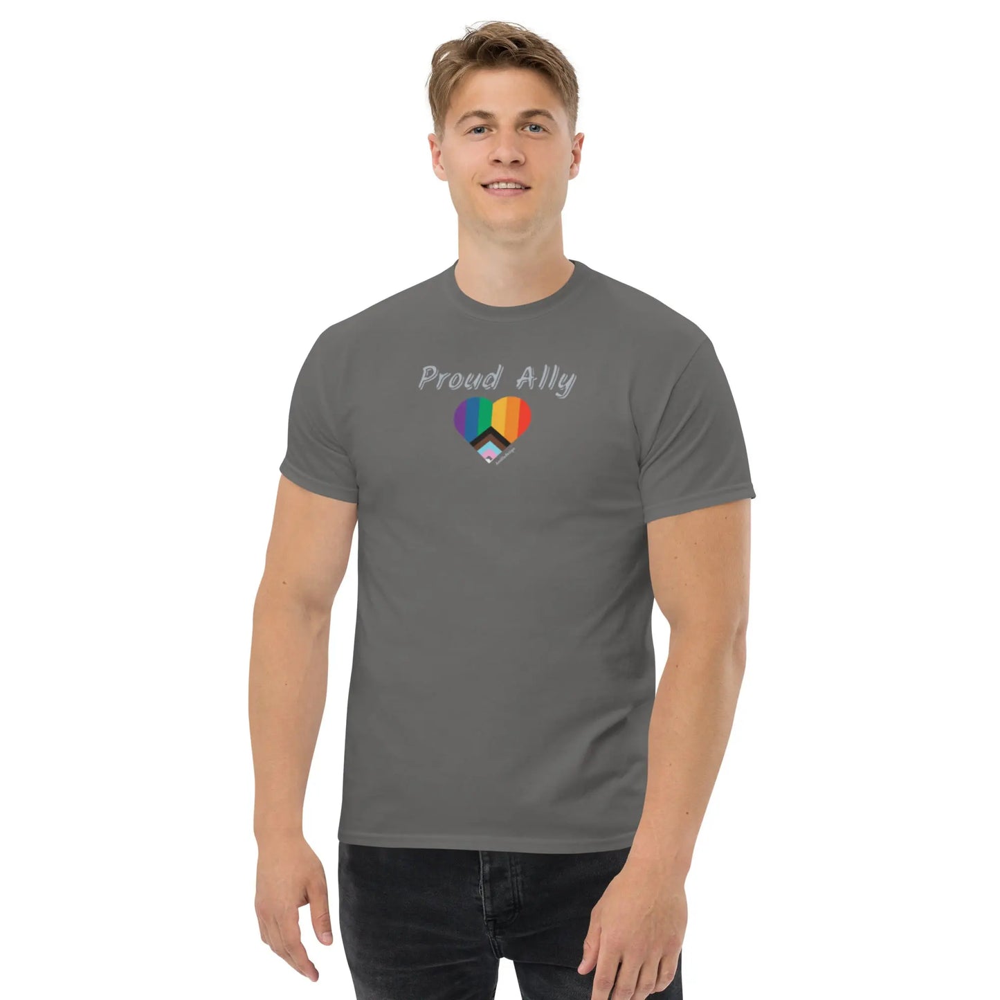 Proud Ally with PRIDE classic tee A MILLS DESIGN