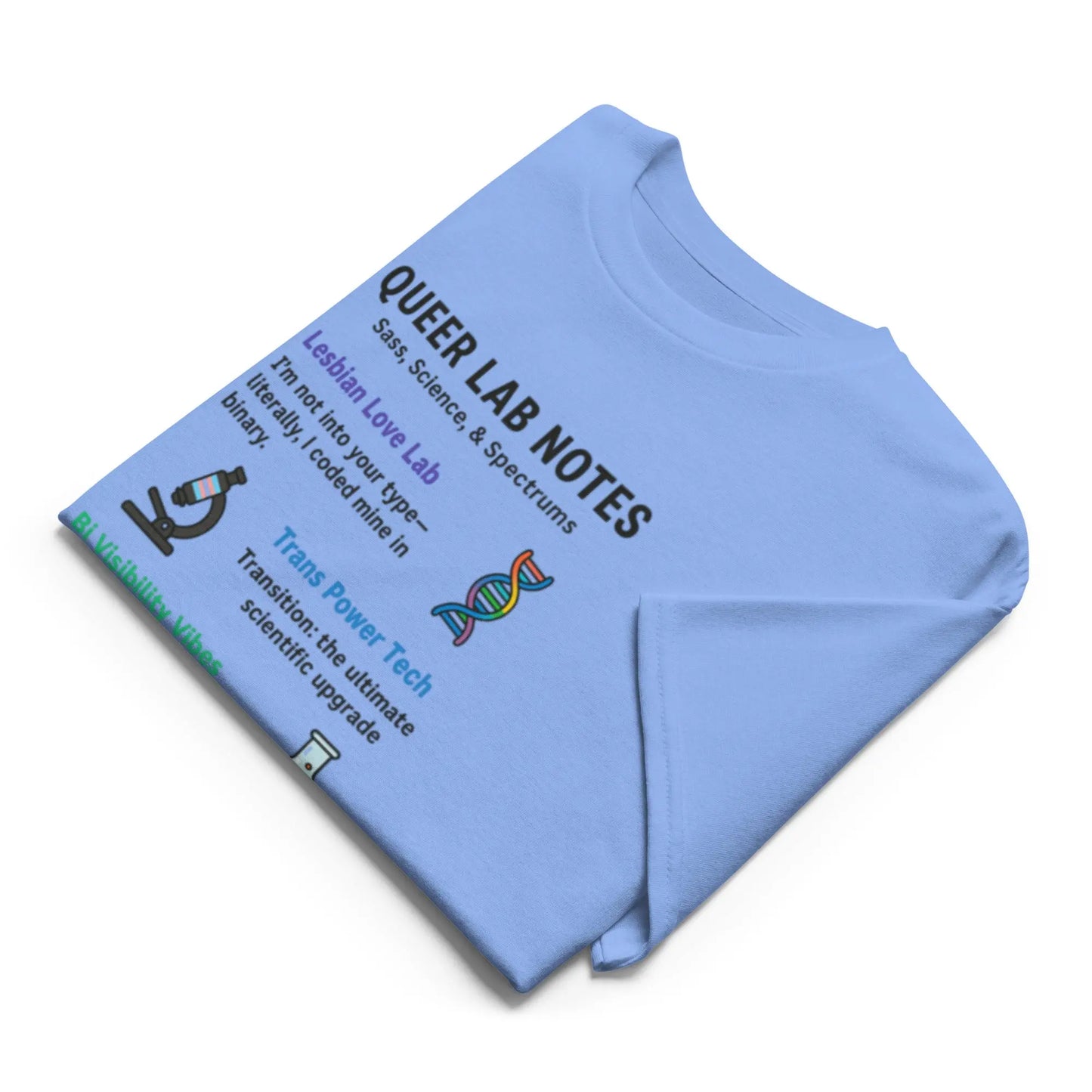 Queer Lab Notes T-Shirt - All Sexes - AMILLSDESIGNS