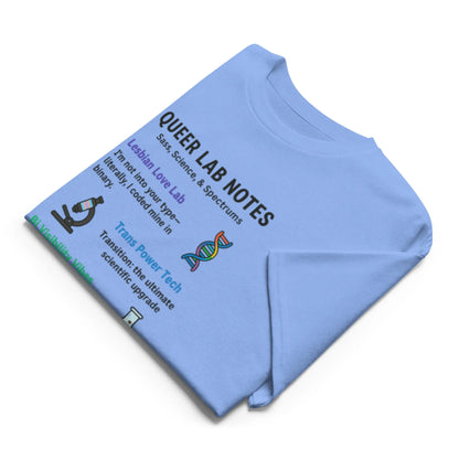 Queer Lab Notes T-Shirt - All Sexes - AMILLSDESIGNS