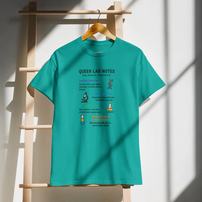 Queer Lab Notes T-Shirt - All Sexes - AMILLSDESIGNS
