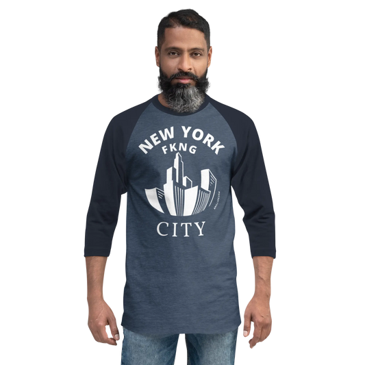 3/4 Sleeve Raglan Shirt – New York Hustle, Everyday Muscle 🗽⚾ A MILLS DESIGN