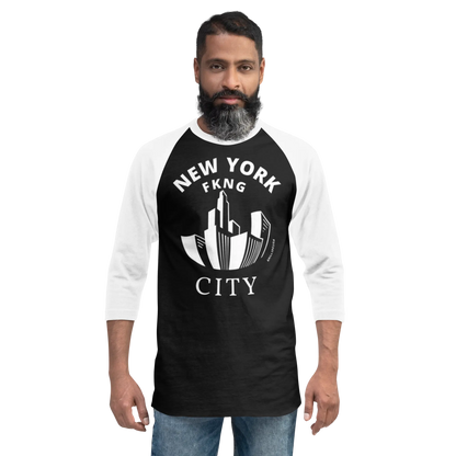 3/4 Sleeve Raglan Shirt – New York Hustle, Everyday Muscle 🗽⚾ A MILLS DESIGN