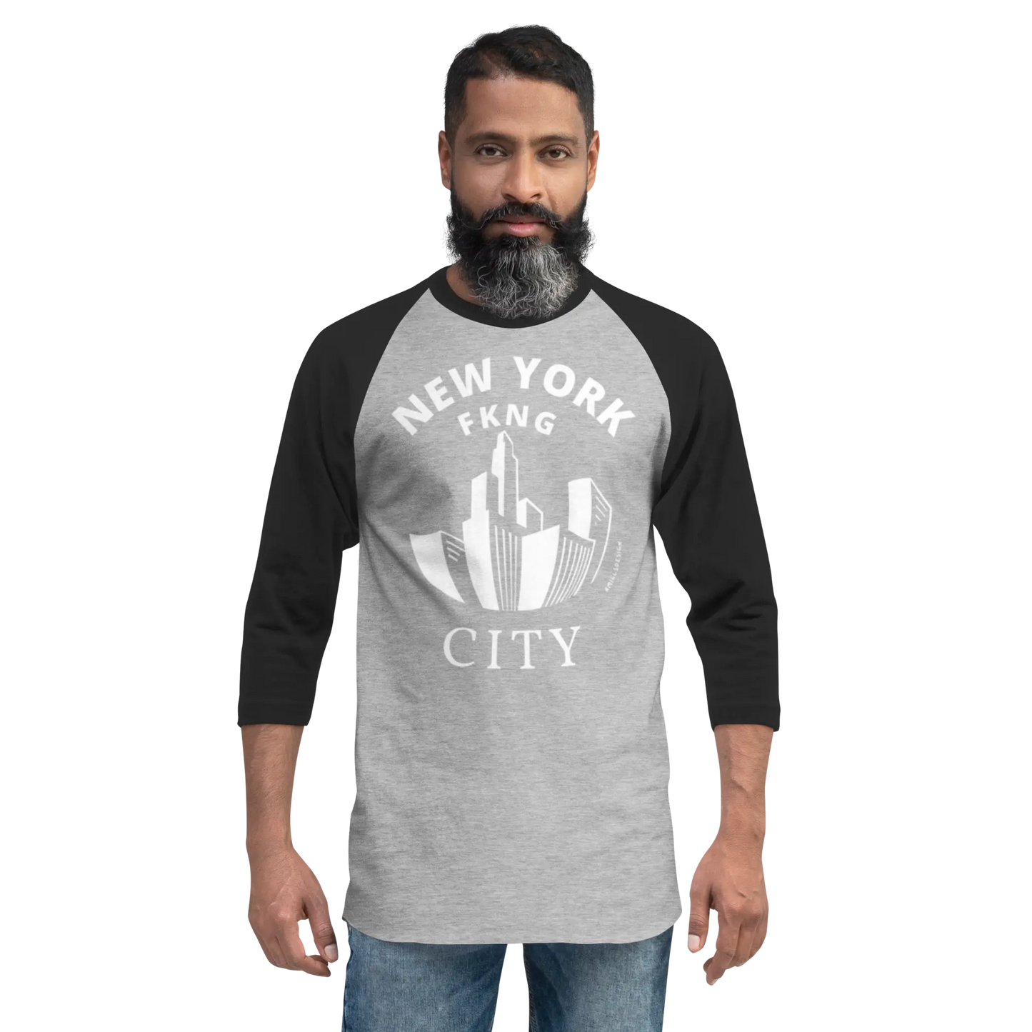 3/4 Sleeve Raglan Shirt – New York Hustle, Everyday Muscle 🗽⚾ A MILLS DESIGN