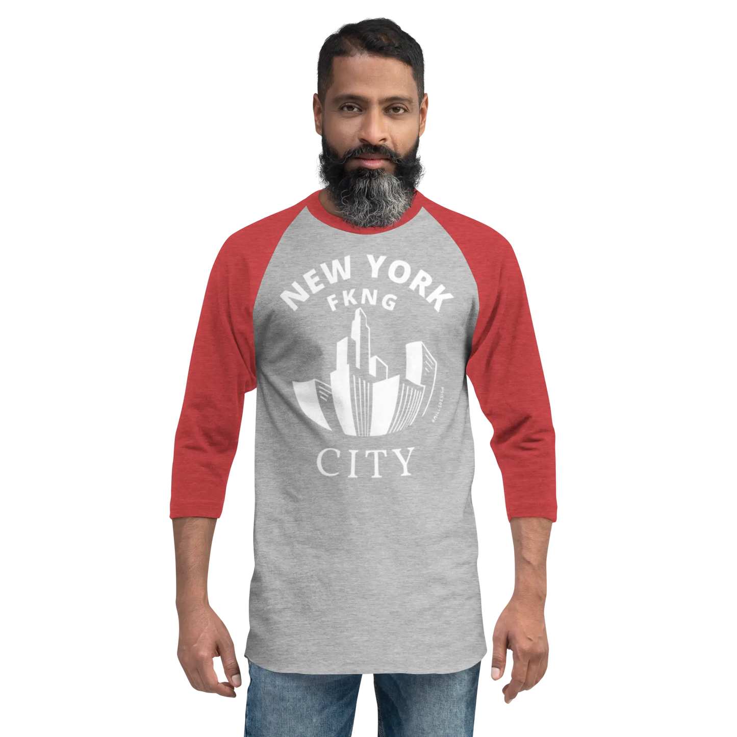 3/4 Sleeve Raglan Shirt – New York Hustle, Everyday Muscle 🗽⚾ A MILLS DESIGN