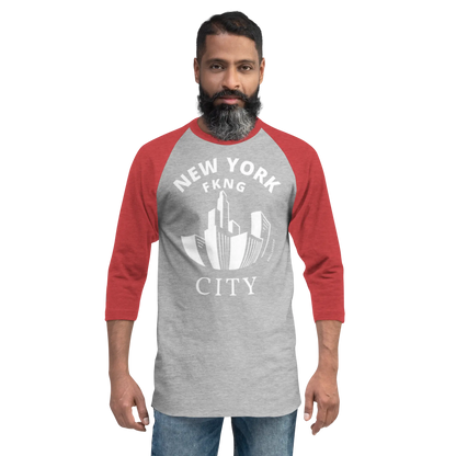 3/4 Sleeve Raglan Shirt – New York Hustle, Everyday Muscle 🗽⚾ A MILLS DESIGN