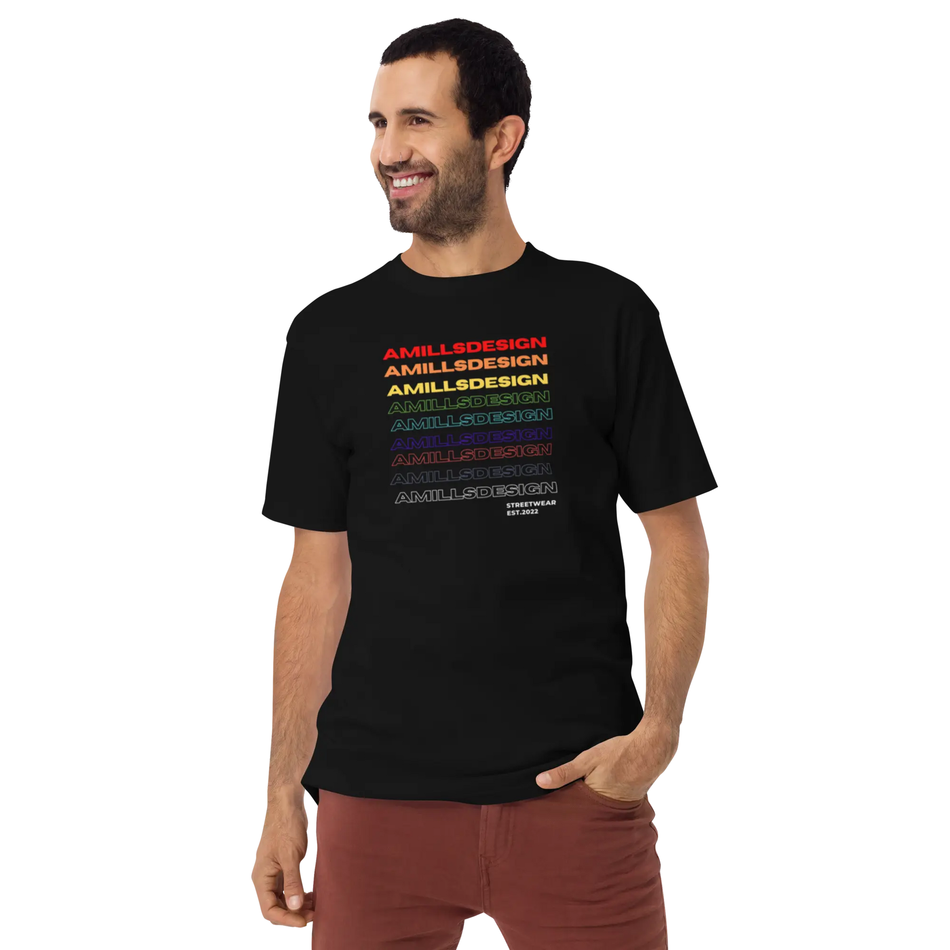 AMILLSDESIGN Flagship T-Shirt – Where Bold Begins. 🖤👕 A MILLS DESIGN