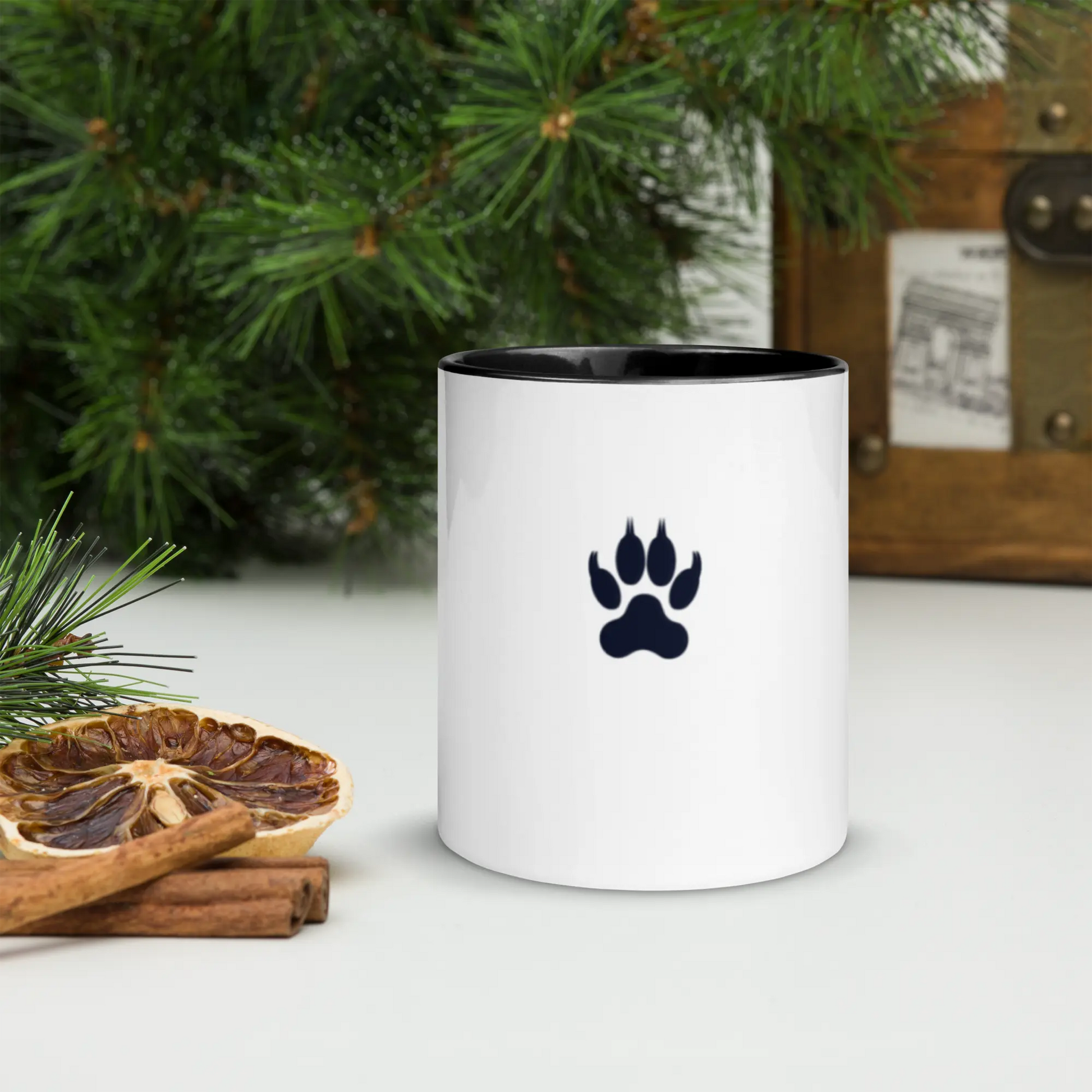 Gay Bear Paw Pride Coffee Mug - Coffee Bear Mug with Color Inside A MILLS DESIGN