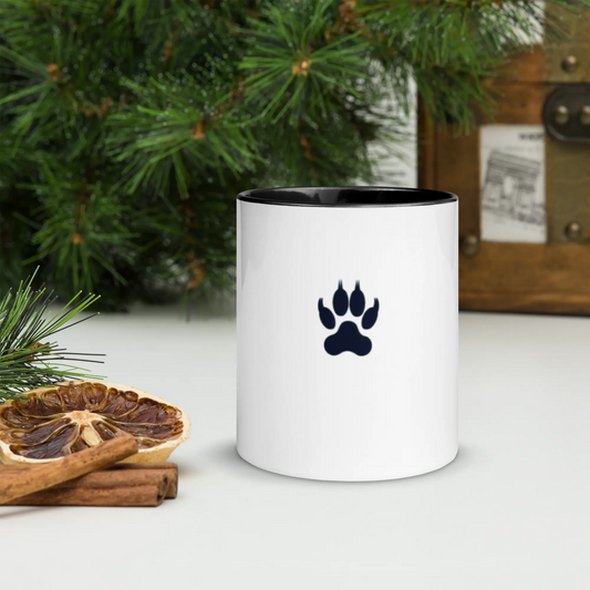 Gay Bear Paw Pride Coffee Mug - Coffee Bear Mug with Color Inside A MILLS DESIGN