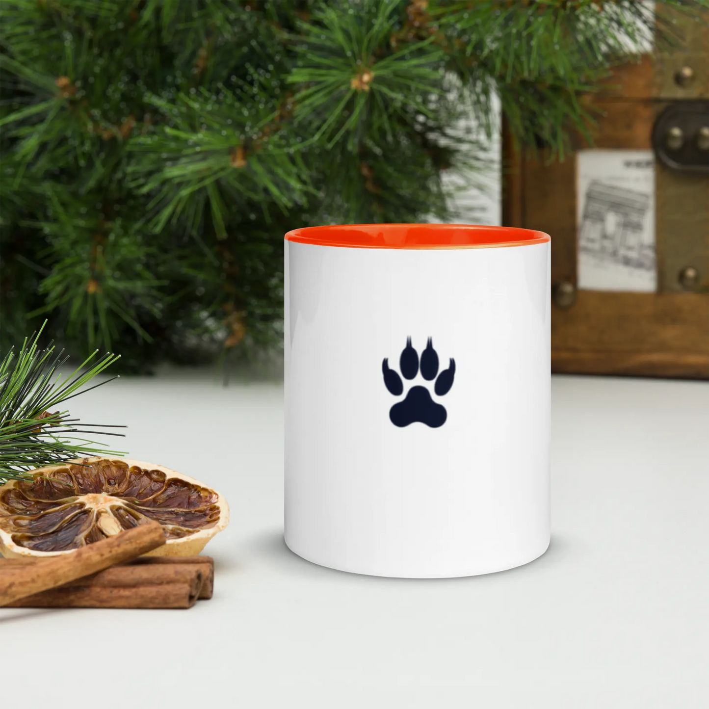 Gay Bear Paw Pride Coffee Mug - Coffee Bear Mug with Color Inside A MILLS DESIGN