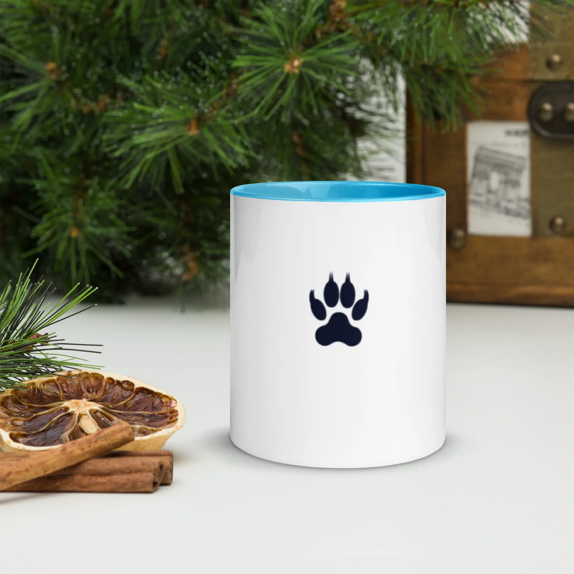 Gay Bear Paw Pride Coffee Mug - Coffee Bear Mug with Color Inside A MILLS DESIGN