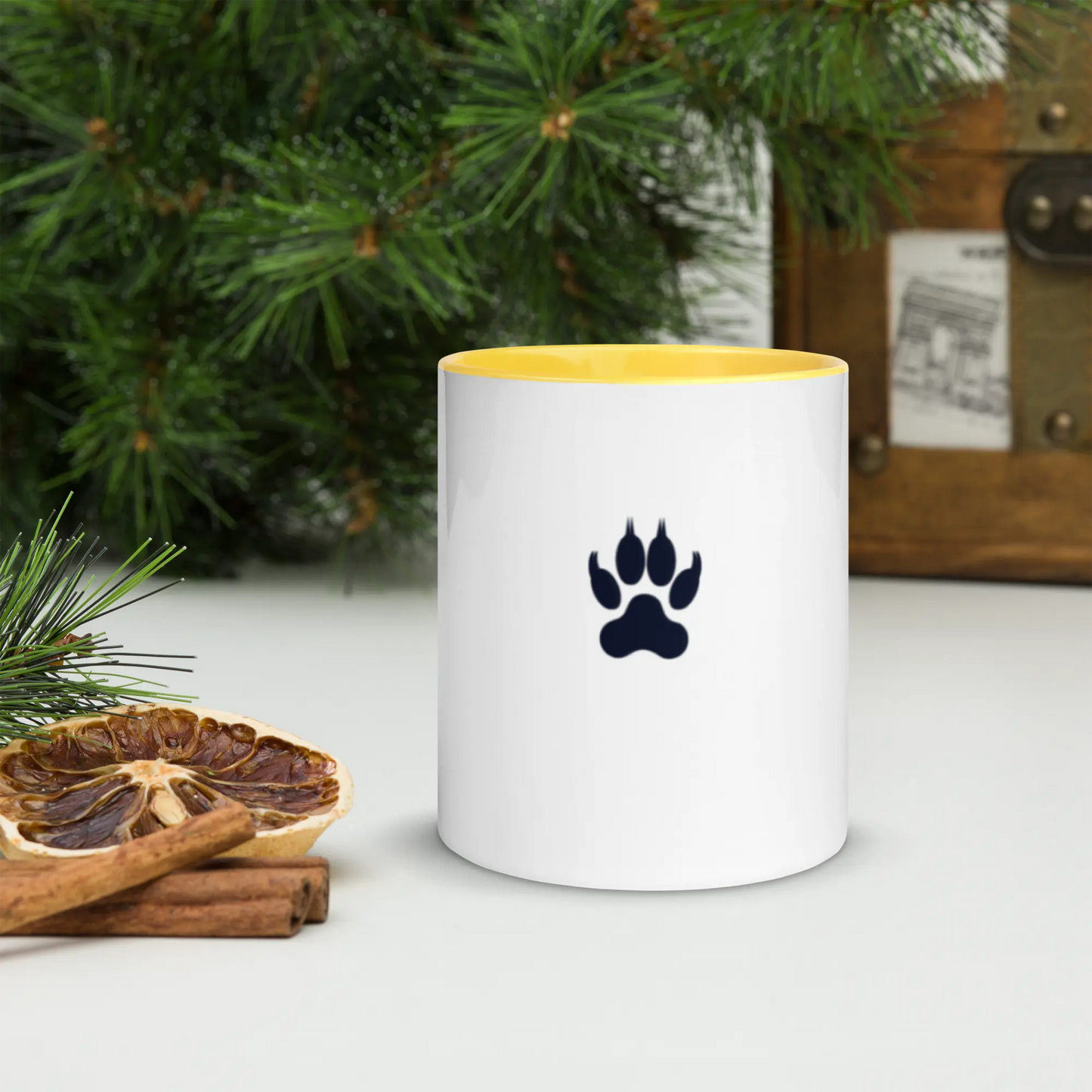 Gay Bear Paw Pride Coffee Mug - Coffee Bear Mug with Color Inside A MILLS DESIGN