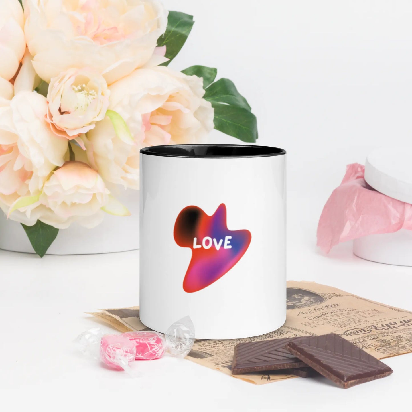 Love Mug with Color Inside – Sip with Love. Savor the Moment. ☕❤️ A MILLS DESIGN