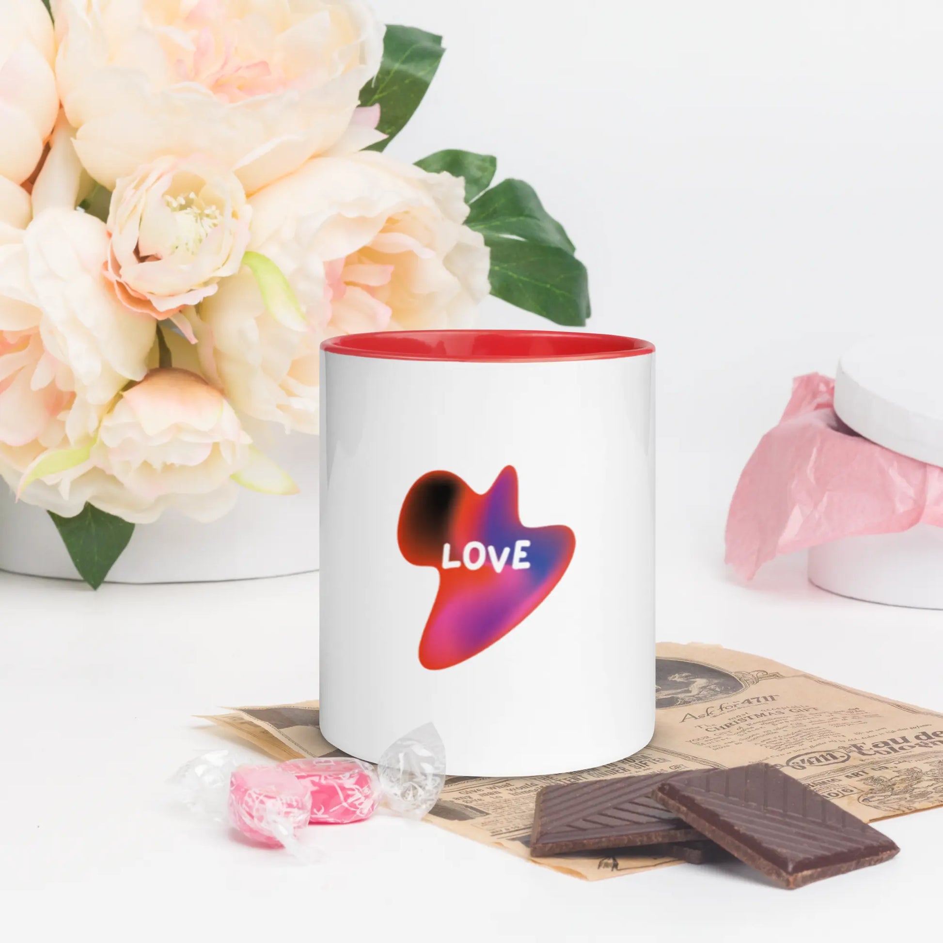 Love Mug with Color Inside – Sip with Love. Savor the Moment. ☕❤️ A MILLS DESIGN