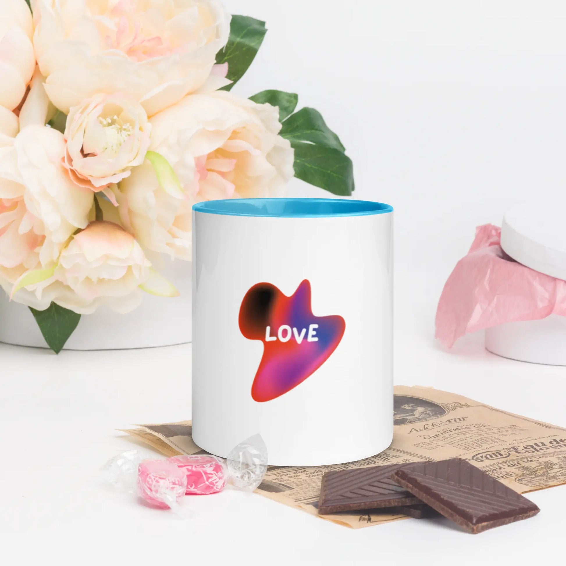 Love Mug with Color Inside – Sip with Love. Savor the Moment. ☕❤️ A MILLS DESIGN