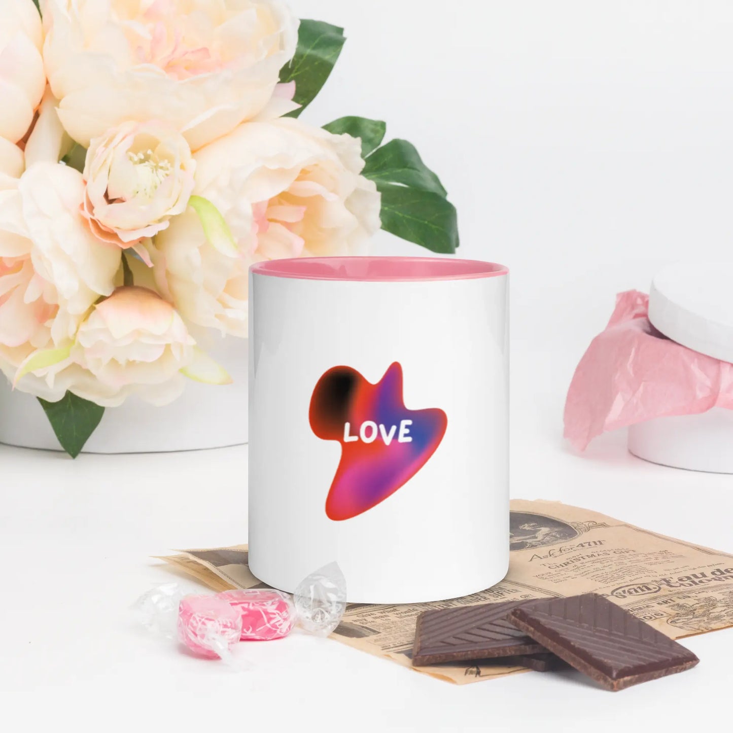 Love Mug with Color Inside – Sip with Love. Savor the Moment. ☕❤️ A MILLS DESIGN