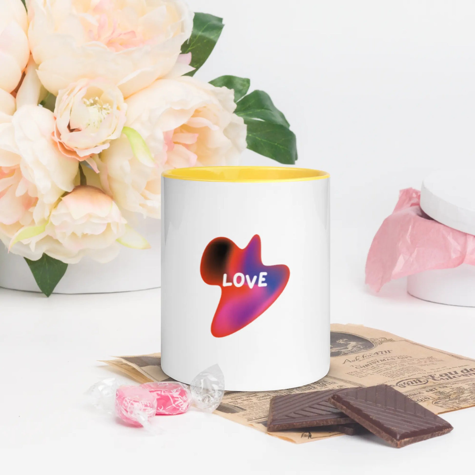 Love Mug with Color Inside – Sip with Love. Savor the Moment. ☕❤️ A MILLS DESIGN