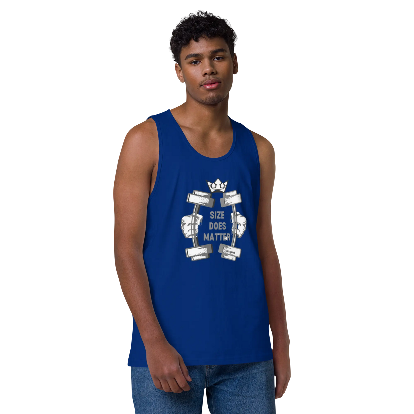 Men’s Premium PRIDE Workout Tank – “Size Does Matter” 💪🌈 A MILLS DESIGN