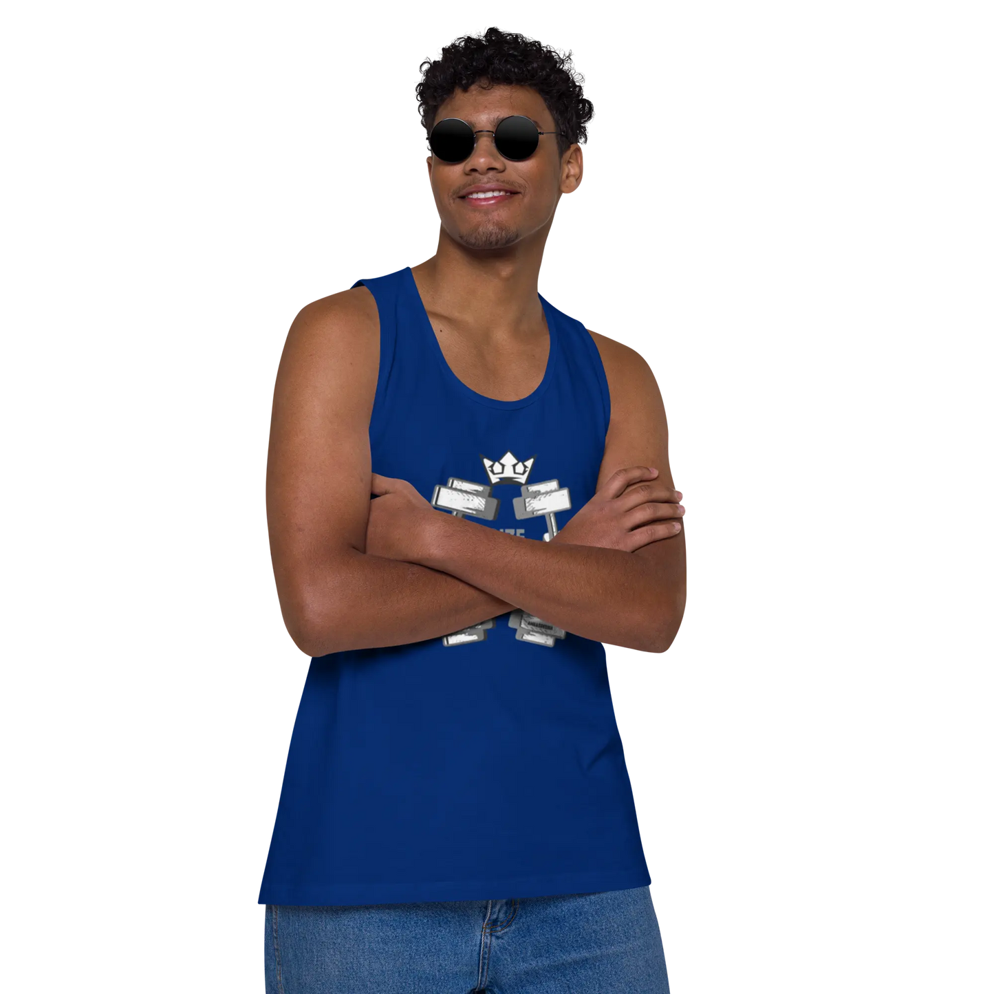 Men’s Premium PRIDE Workout Tank – “Size Does Matter” 💪🌈 A MILLS DESIGN