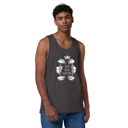 Men’s Premium PRIDE Workout Tank – “Size Does Matter” 💪🌈 A MILLS DESIGN