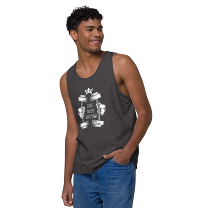 Men’s Premium PRIDE Workout Tank – “Size Does Matter” 💪🌈 A MILLS DESIGN
