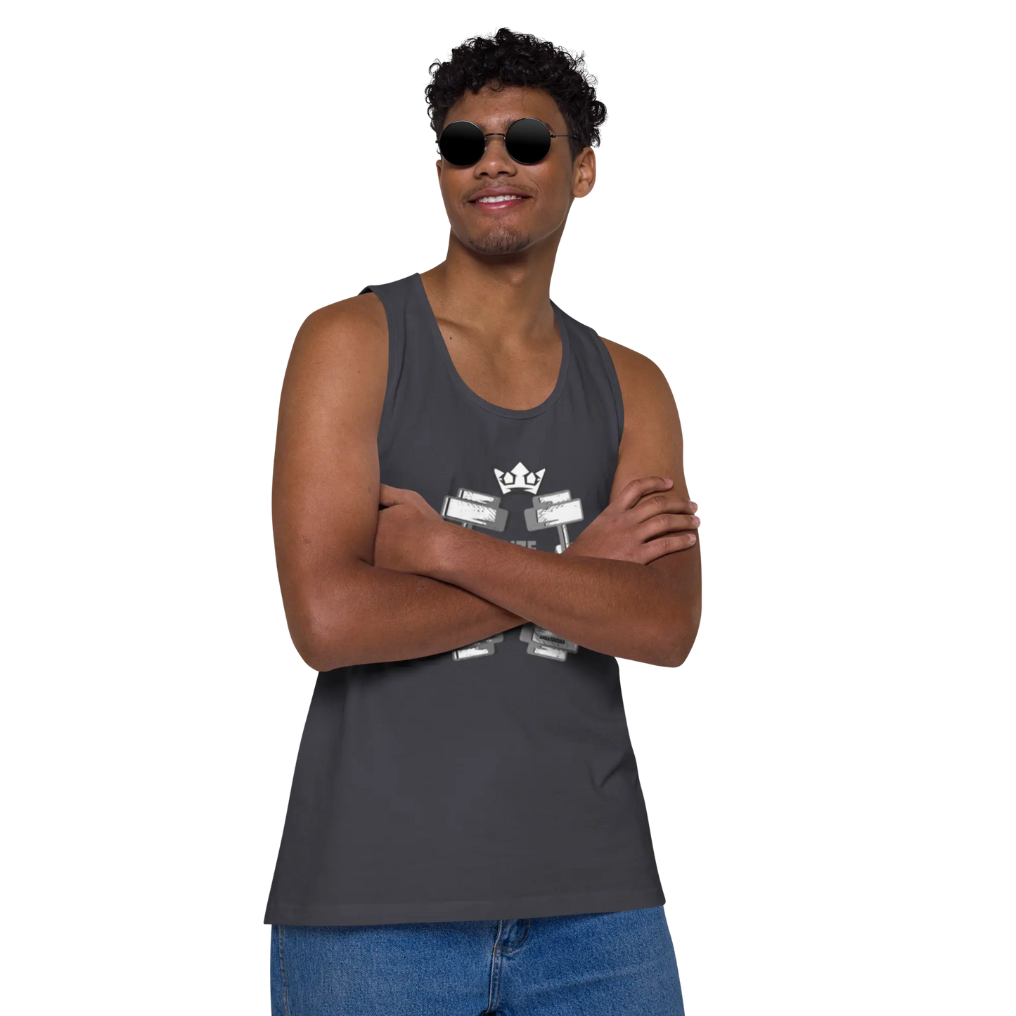 Men’s Premium PRIDE Workout Tank – “Size Does Matter” 💪🌈 A MILLS DESIGN