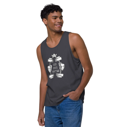 Men’s Premium PRIDE Workout Tank – “Size Does Matter” 💪🌈 A MILLS DESIGN