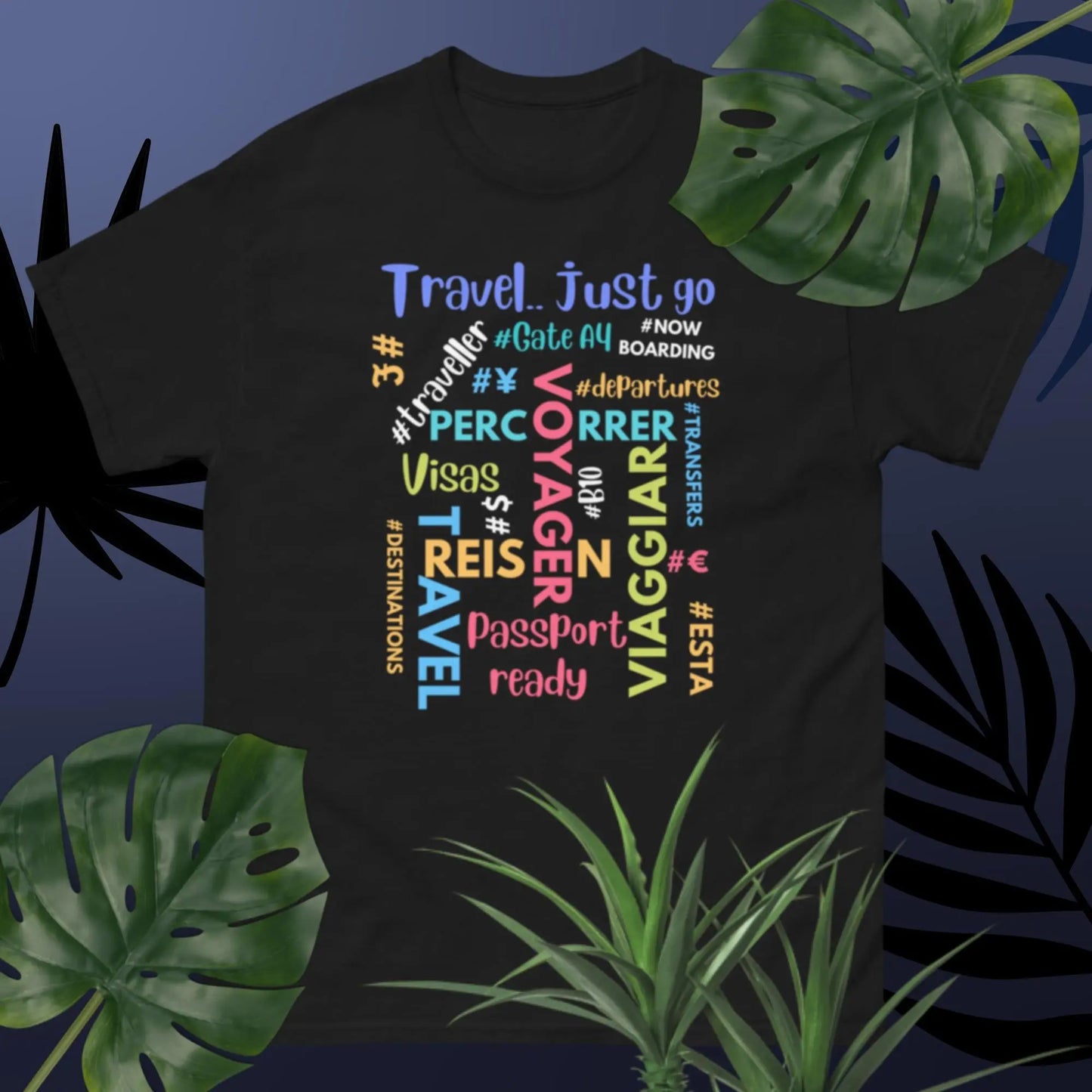 Men's classic tee Traveler collage A MILLS DESIGN