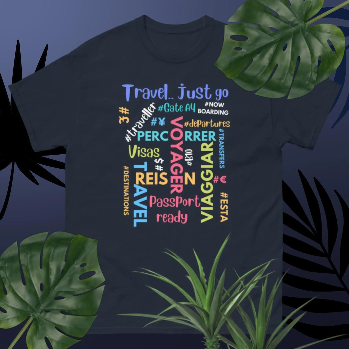 Men's classic tee Traveler collage A MILLS DESIGN