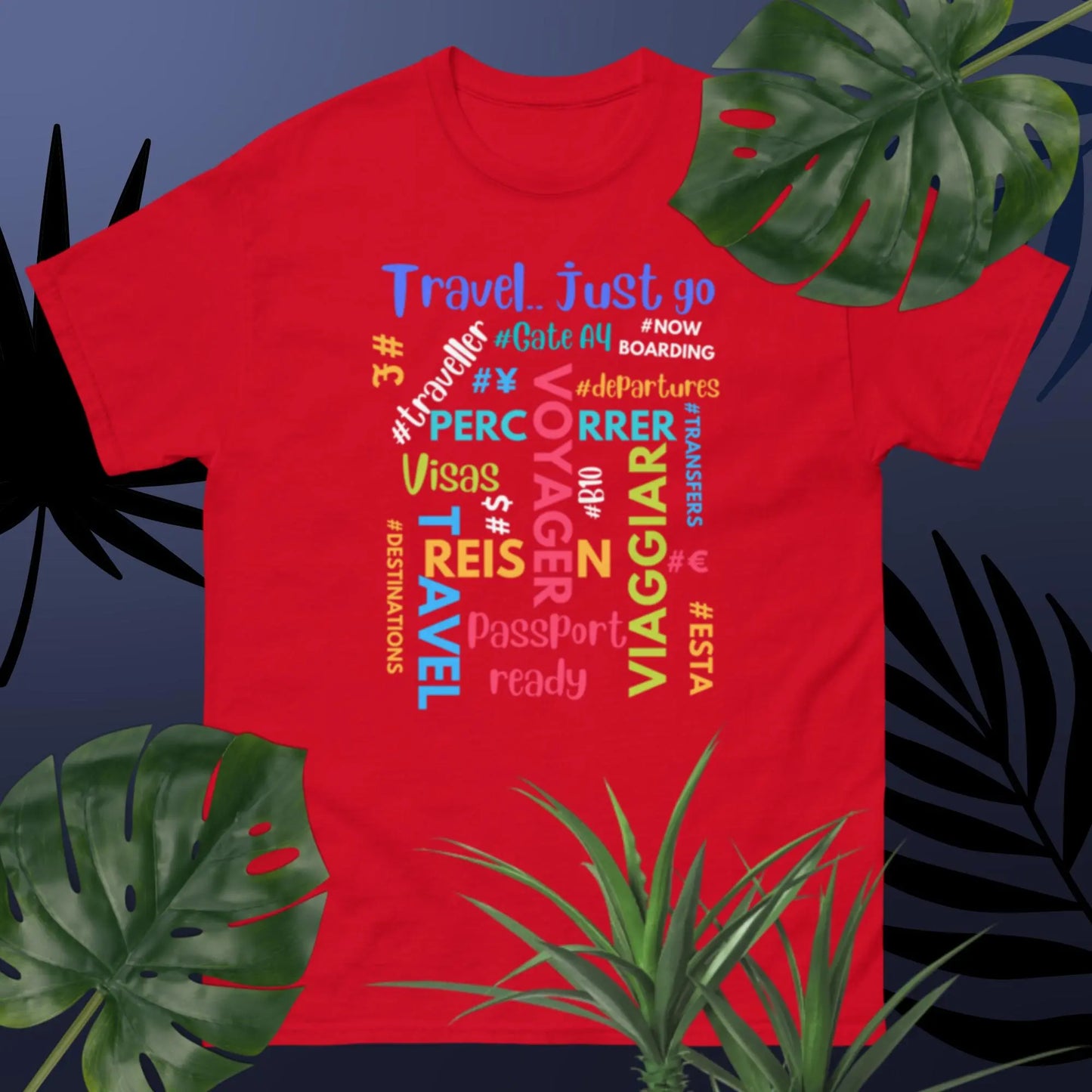 Men's classic tee Traveler collage A MILLS DESIGN