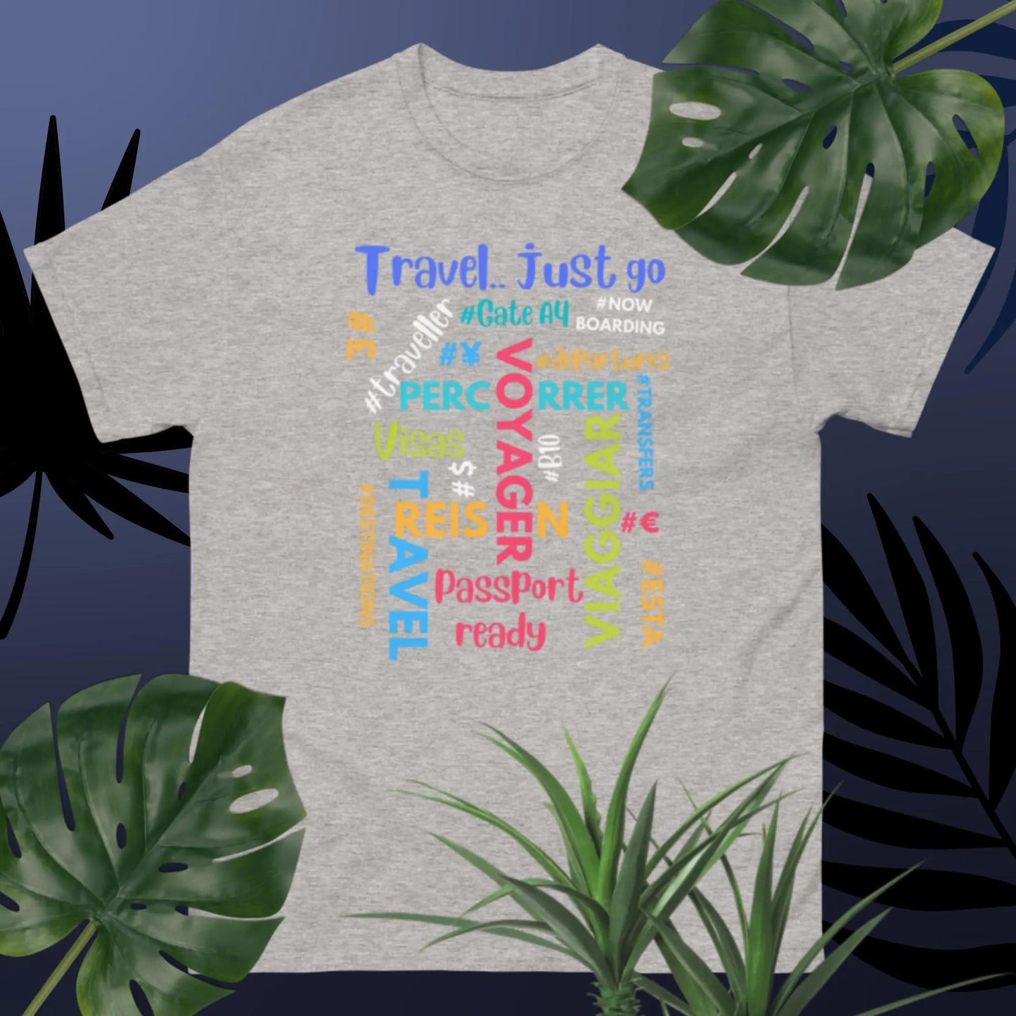 Men's classic tee Traveler collage A MILLS DESIGN