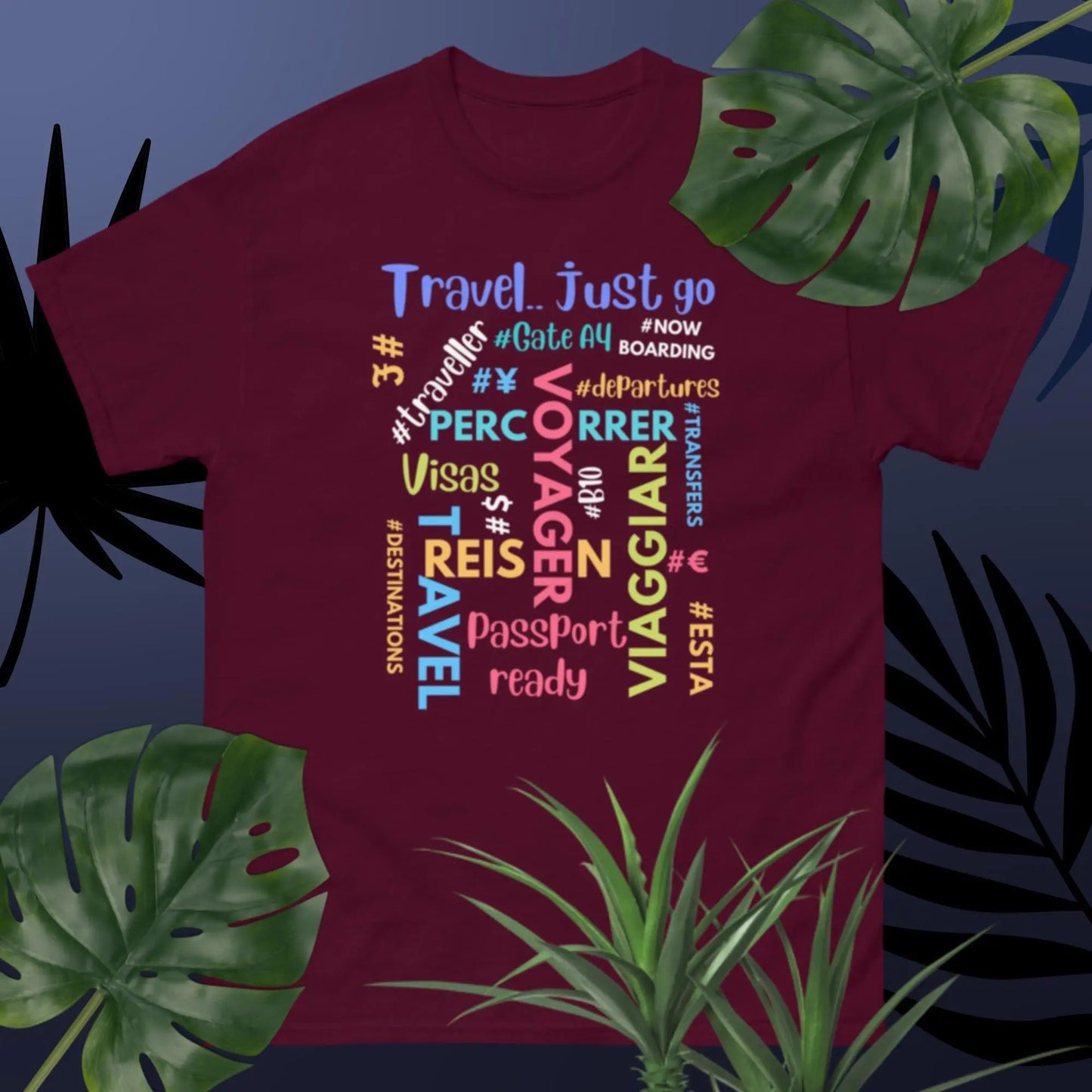 Men's classic tee Traveler collage A MILLS DESIGN