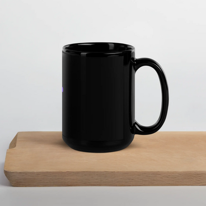 Redesigned Pride Symbol Coffee Mug - Black Glossy Mug A MILLS DESIGN