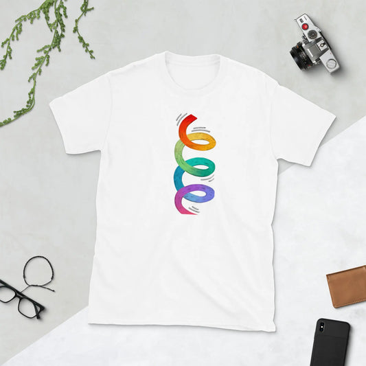 Short-Sleeve Unisex PRIDE T-Shirt – All Love. No Labels. 🌈 A MILLS DESIGN