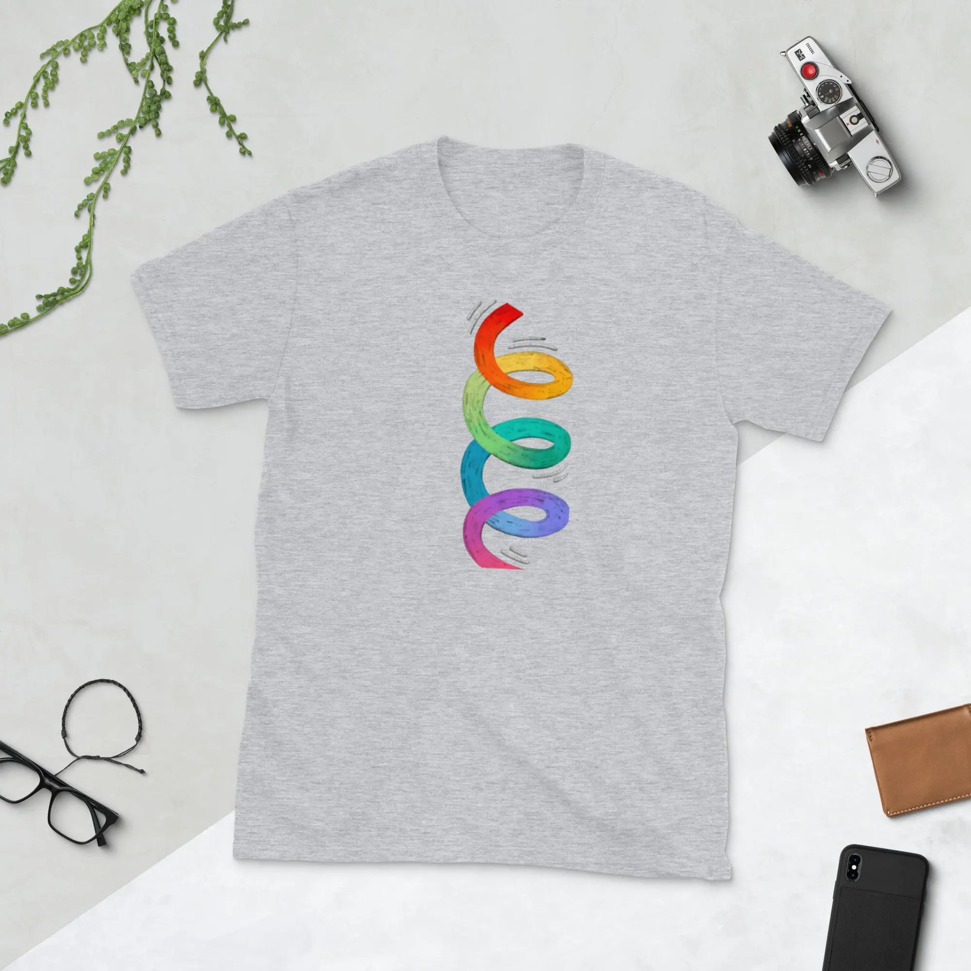 Short-Sleeve Unisex PRIDE T-Shirt – All Love. No Labels. 🌈 A MILLS DESIGN