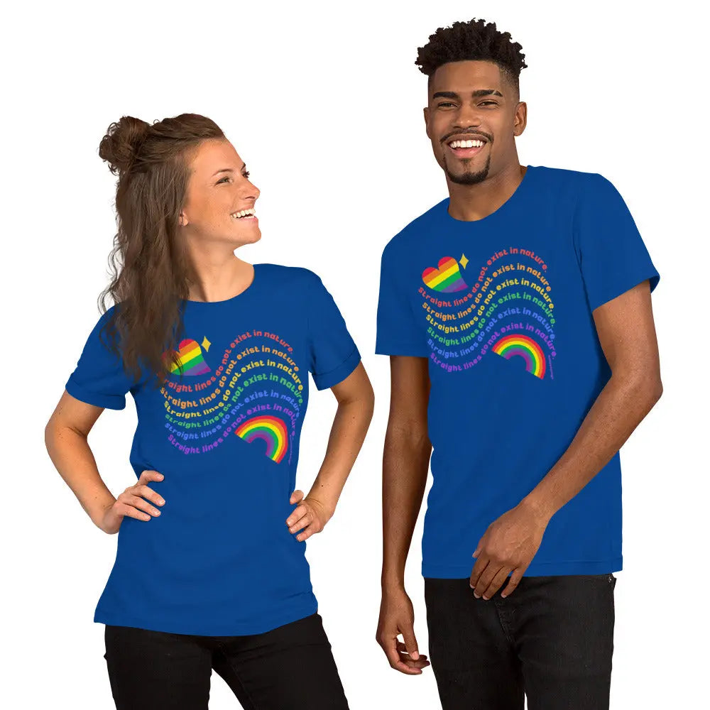 Unisex PRIDE T-Shirt – No Lines. Just Love. 🌈🖤 A MILLS DESIGN