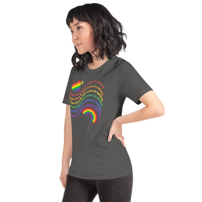 Unisex PRIDE T-Shirt – No Lines. Just Love. 🌈🖤 A MILLS DESIGN