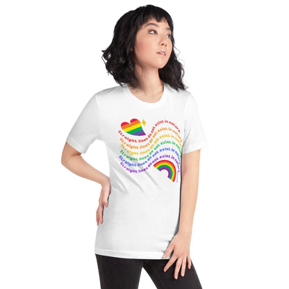 Unisex PRIDE T-Shirt – No Lines. Just Love. 🌈🖤 A MILLS DESIGN
