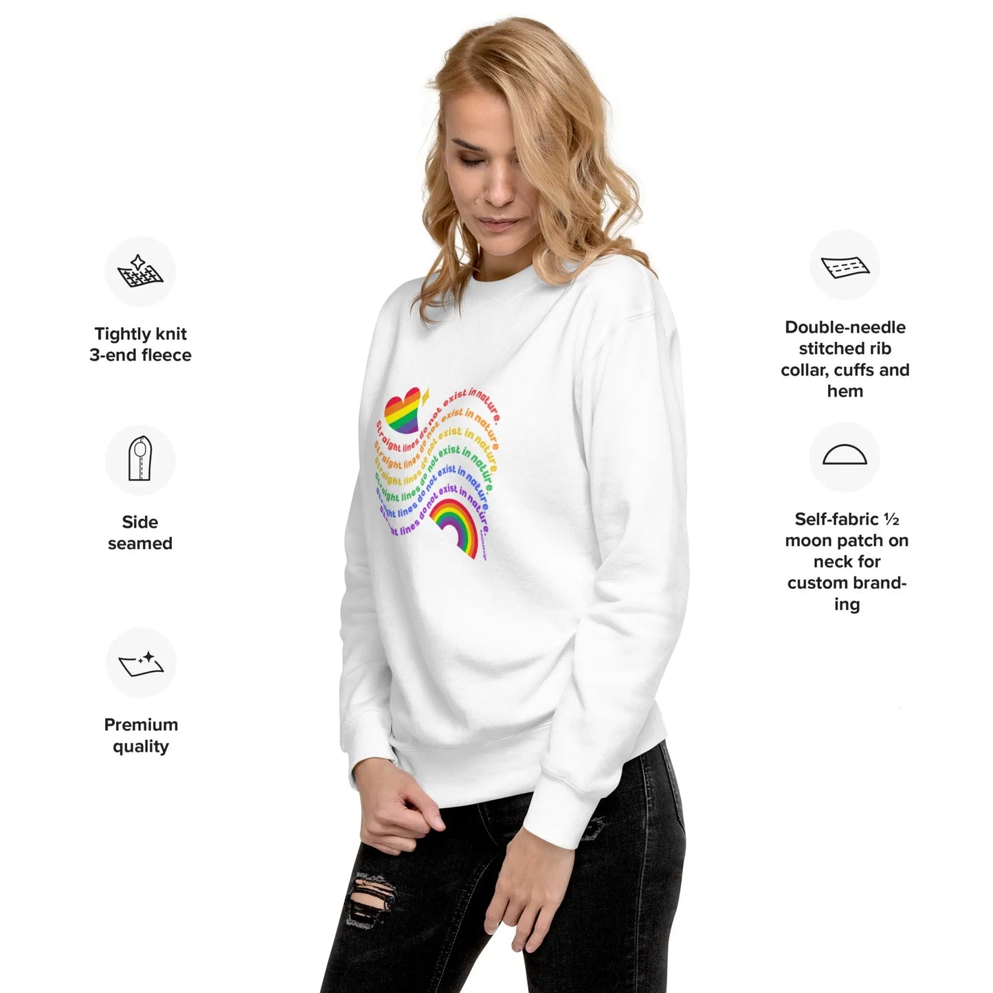 Unisex Premium PRIDE Sweatshirt - No lines A MILLS DESIGN