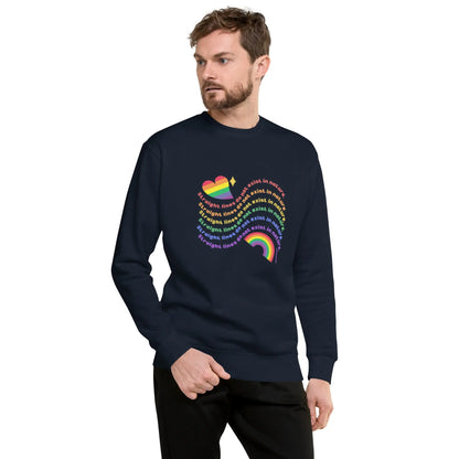 Unisex Premium PRIDE Sweatshirt - No lines A MILLS DESIGN
