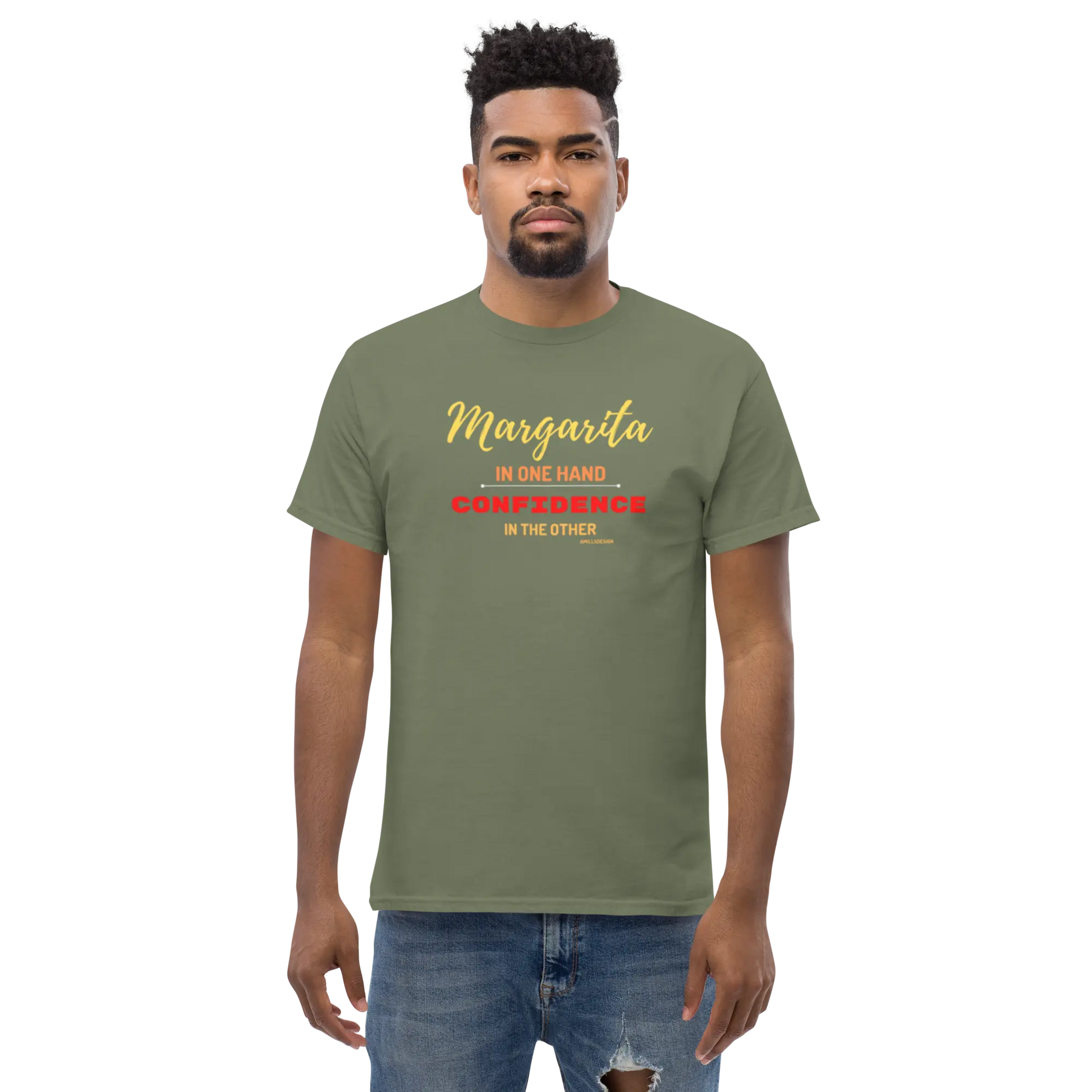 Unisex classic tee Margaritas and Confidence A MILLS DESIGN